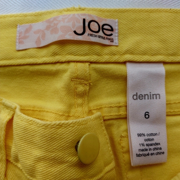 Joe Fresh Style Frais Denim Jeans Yellow Size 6 - Picture 5 of 9